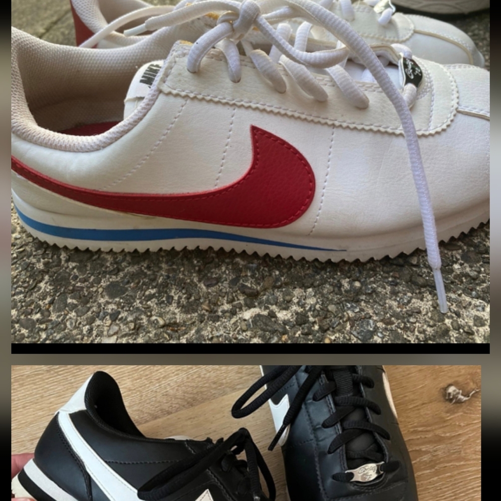 Nike (2 PAIRS Cortez Sneakers) Womens 8 7Youth